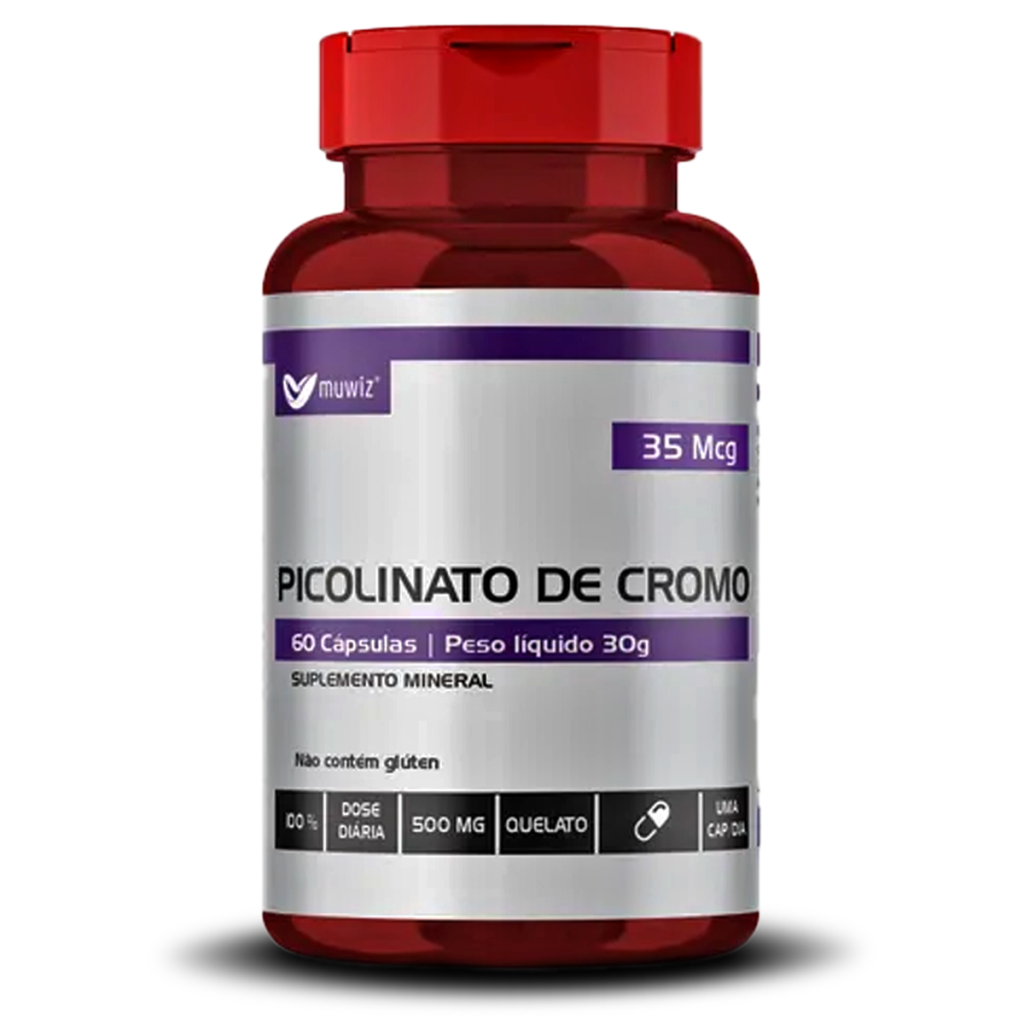 Picolinato de Cromo Muwiz 60 Cápsulas / 500mg - Loja Singular
